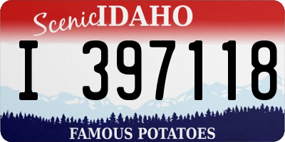 ID license plate I397118
