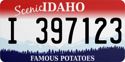 ID license plate I397123