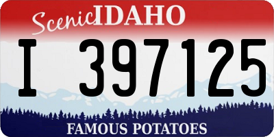ID license plate I397125