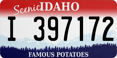 ID license plate I397172