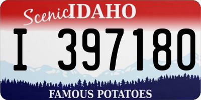 ID license plate I397180