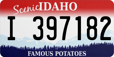 ID license plate I397182