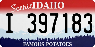 ID license plate I397183