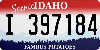 ID license plate I397184