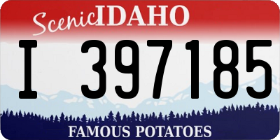 ID license plate I397185