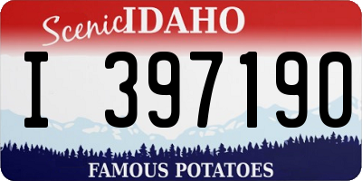 ID license plate I397190