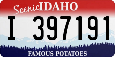 ID license plate I397191