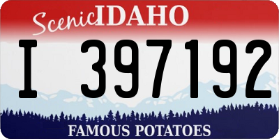 ID license plate I397192