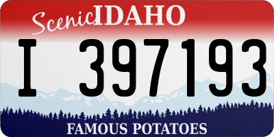 ID license plate I397193