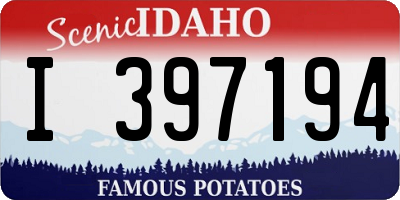 ID license plate I397194