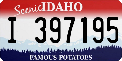 ID license plate I397195