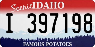 ID license plate I397198
