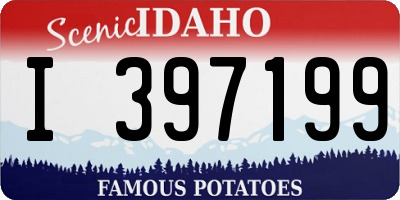 ID license plate I397199