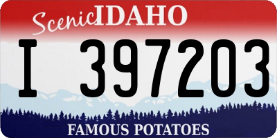 ID license plate I397203