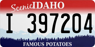 ID license plate I397204