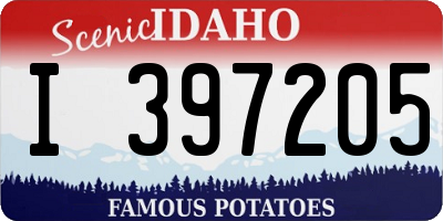 ID license plate I397205