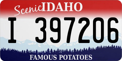 ID license plate I397206