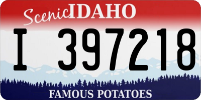 ID license plate I397218