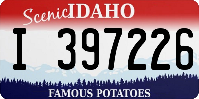 ID license plate I397226