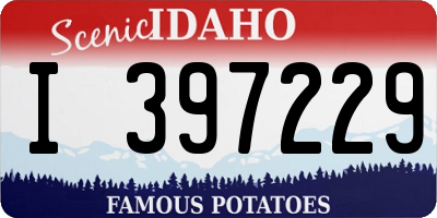 ID license plate I397229