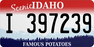 ID license plate I397239