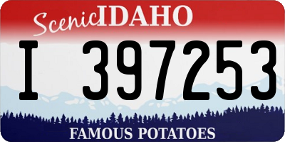 ID license plate I397253
