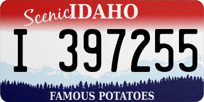 ID license plate I397255