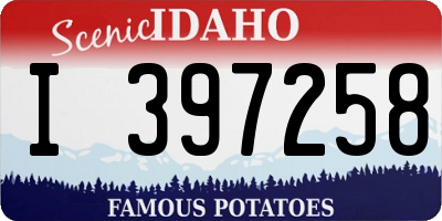 ID license plate I397258