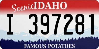 ID license plate I397281