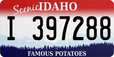 ID license plate I397288
