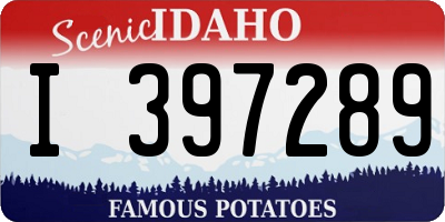 ID license plate I397289