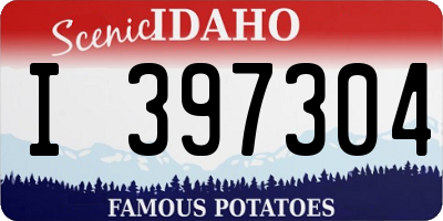 ID license plate I397304