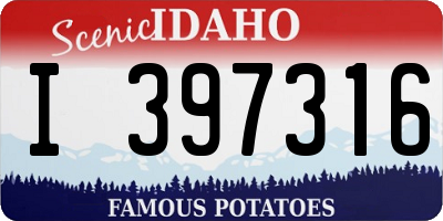 ID license plate I397316