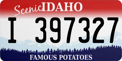 ID license plate I397327