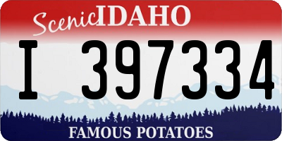 ID license plate I397334