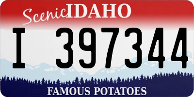 ID license plate I397344