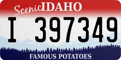 ID license plate I397349