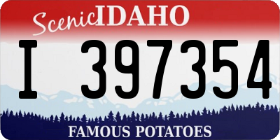 ID license plate I397354