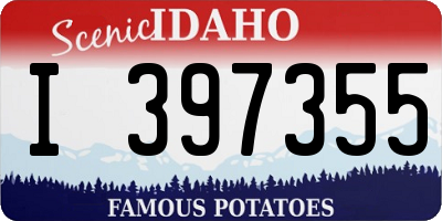 ID license plate I397355