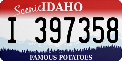 ID license plate I397358