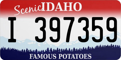ID license plate I397359