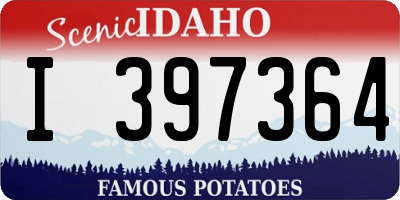 ID license plate I397364