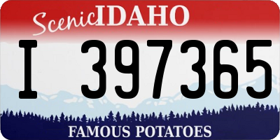 ID license plate I397365