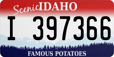 ID license plate I397366