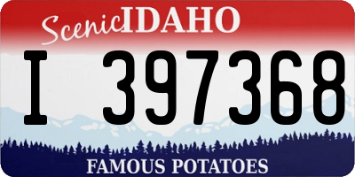 ID license plate I397368
