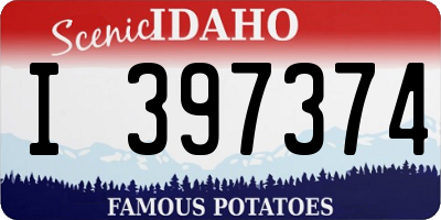 ID license plate I397374