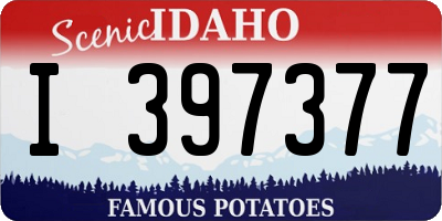 ID license plate I397377