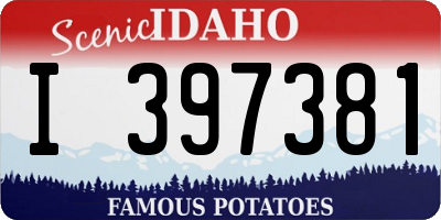 ID license plate I397381