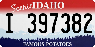 ID license plate I397382
