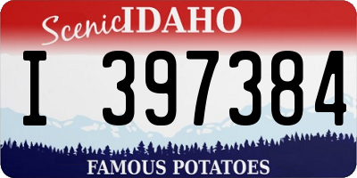 ID license plate I397384